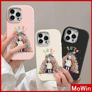 Mowin - Dành Cho iPhone 15 Pro Max iPhone 11 Ốp Lưng Mạ Điện Sang Trọng Silicon Mềm Túi Khí Chống Sốc Cô gái tóc dài dễ thương Tương Thích Với iPhone 14 13 12 11 XS XR 7Plus 8Plus