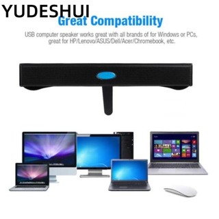 YUDESHUI Máy tính Hệ thống âm thanh Mini Máy tính để bàn có kẹp Cắm và chạy Thanh âm thanh nổi Âm thanh Mini