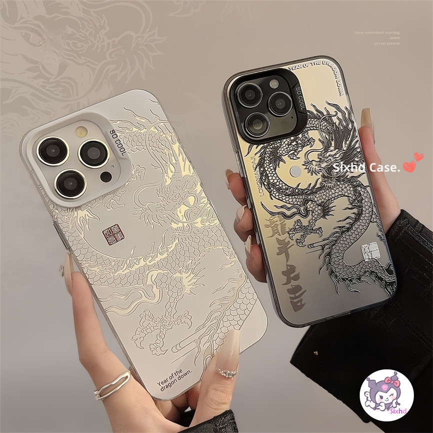Ốp Lưng Samsung A06 A16 A12 A13 A14 A05 A05s A54 A50 A50s A30s A04 A04s A22 A23 A34 A33 A32 A03s A02s A51 A21S Sixhd Màu Kẹo Đơn Giản 2 Trong 1 Ốp điện thoại Thời Trang Họa Tiết Rồng Chống Sốc