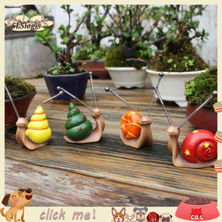 Sgw _ Trang trí sân vườn Ốc sên Trang trí sân vườn Các bức tượng nhỏ đầy màu sắc để trang trí sân vườn Đồ thủ công bằng nhựa hoạt hình dễ thương dành cho người mua Đông Nam Á