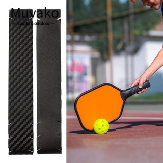 Muvako Nhãn dán cạnh vợt Pickleball, Băng bảo vệ khung va đập và ma sát PU, Đồ dùng thể thao màu đen sáng tạo Nhãn dán vợt Pickleball chống va chạm
