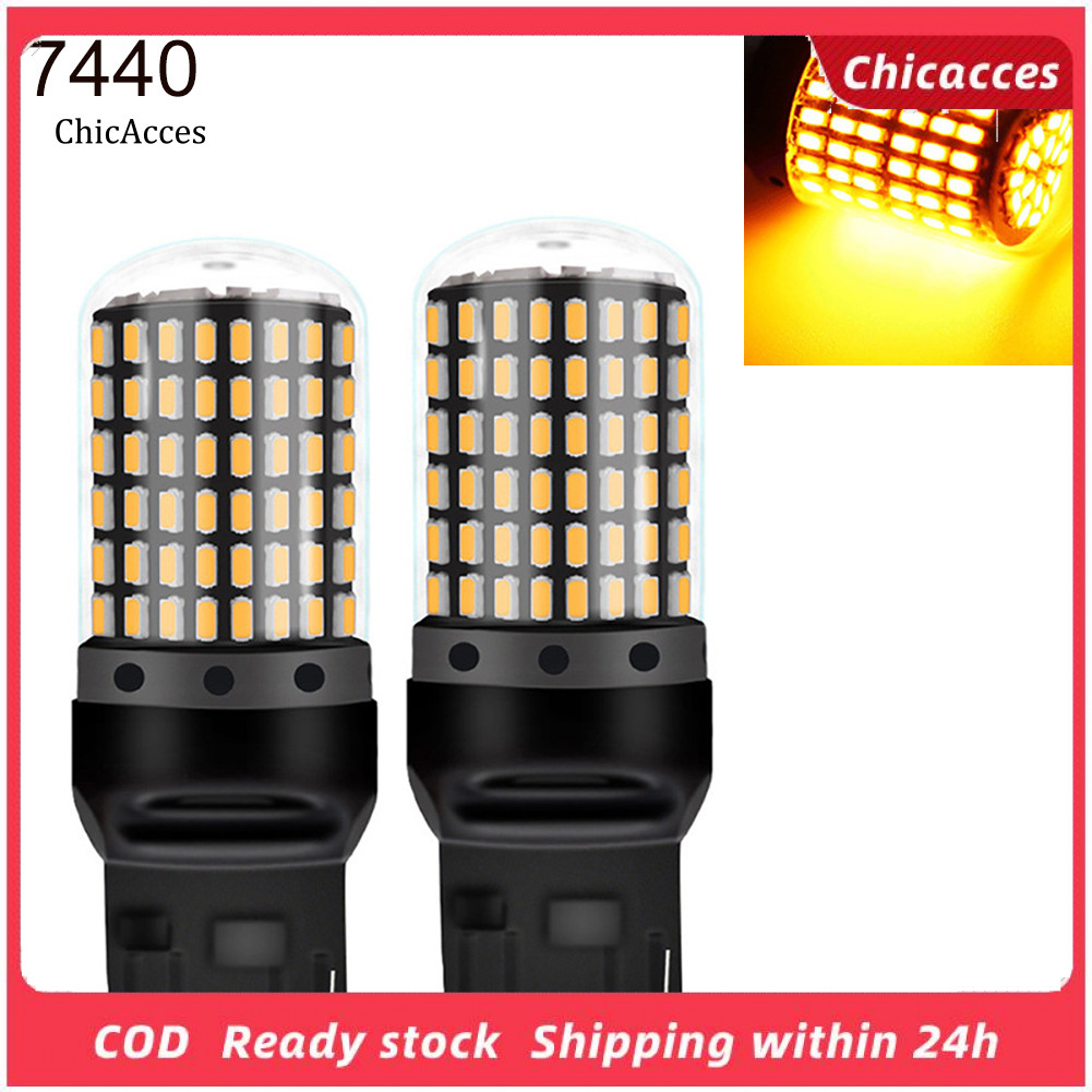 Chicacces 2 Chiếc Canbus 1156 / 7440 3014 144SMD LED Xe Hơi Đèn Tín Hiệu Phanh Bóng Đèn