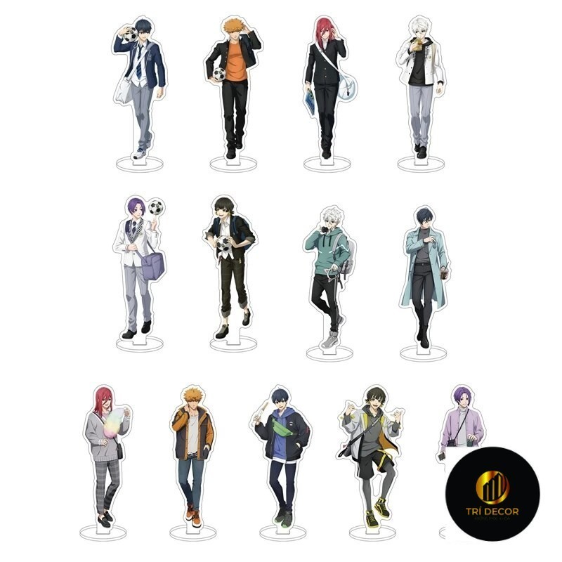 Mô hình Standee Blue Lock Isagi Nagi Meguru Chigiri Reo Sae Itoshi Rin Baro 20 Phụ kiện trang trí để