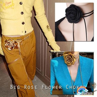 Vòng cổ choker họa tiết hoa hồng lớn thanh lịch quyến rũ cho nữ