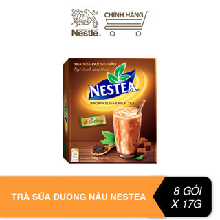 Hộp 8 Gói Trà Sữa Đường Nâu Nestea - 8 Gói