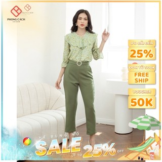 Set bộ áo hoa phối quần baggy SJ868 - Phong Cách SAIGON