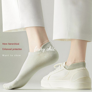 Tất thể thao nữ tất nữ giữa bắp chân tất cotton nguyên chất giữ tất thuyền tất ins hợp thời trang mùa hè giữa bắp chân tất