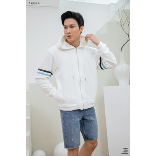 Áo khoác nam cotton AKUBA form regular basic vải mịn, thoáng mát,co giãn thấm hút mồ hôi tốt 01D0425