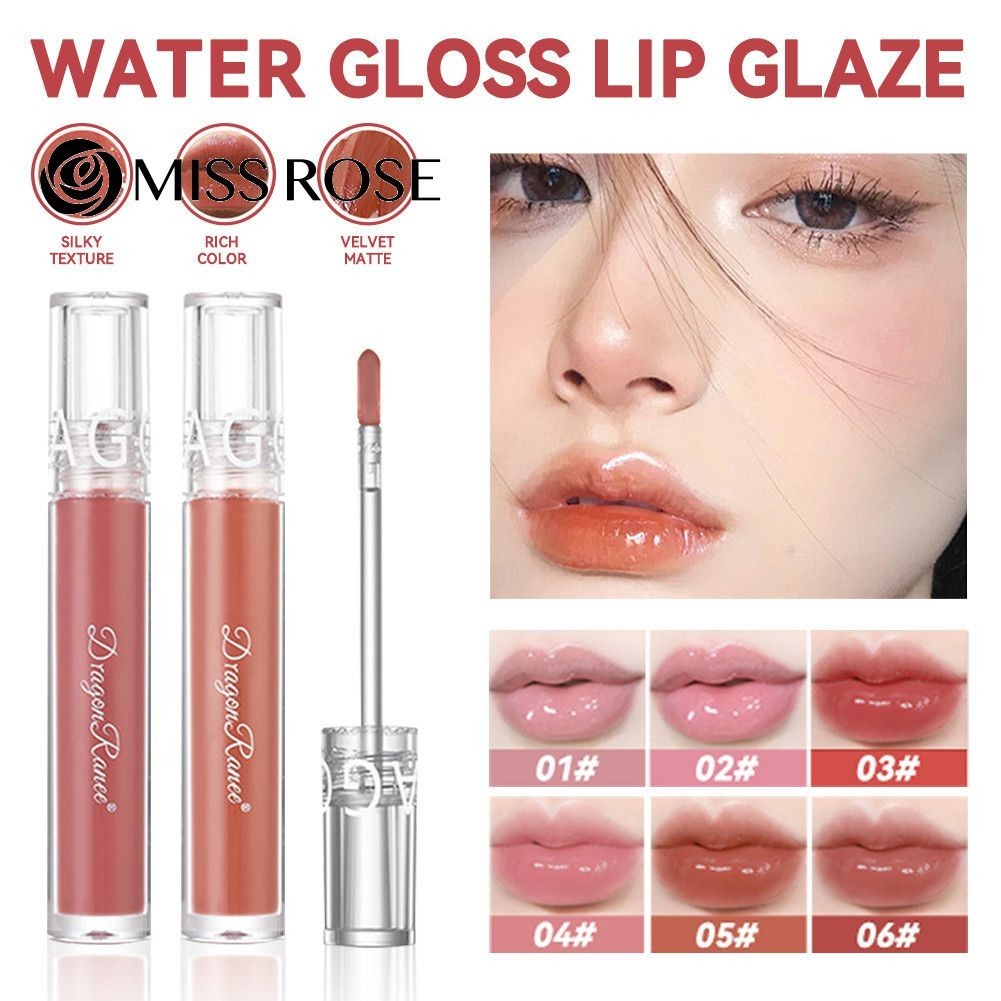 【COD】DRAGON RANEE Water Gloss Lip Glaze Mirror Water Light Son môi khô