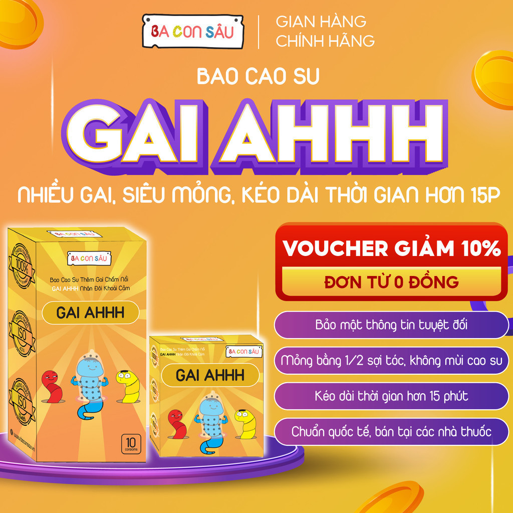 BAO CAO SU KÉO DÀI THỜI GIAN HƠN 30P, SIÊU MỎNG, NHIỀU GAI, ÔM KHÍT BA CON SÂU