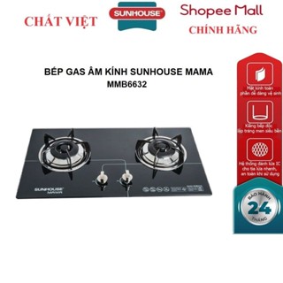 Bếp gas âm kính SUNHOUSE MAMA MMB6632 - Bảo hành tại nhà 24 tháng