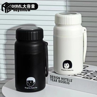 Cốc giữ nhiệt hoạt hình dễ thương 316 Bình giữ nhiệt bằng thép không gỉ 1000ml Cốc hút chân không cầm tay dung lượng lớn Thích hợp cho gia đình, ngoài trời, du lịch