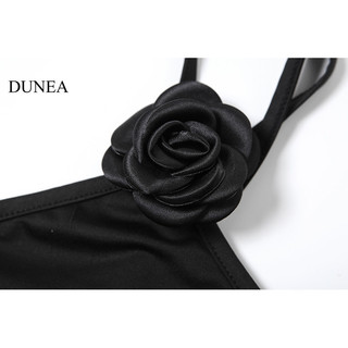 Đầm dài đeo vai trang trí hoa DUNEA