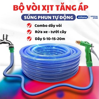 Vòi Xịt Tăng Áp Rửa Xe Gia Đình, Tưới Cây, Dọn Dẹp Rửa Sân 8 Chế Độ Xịt Kèm Súng Phun Tự Động