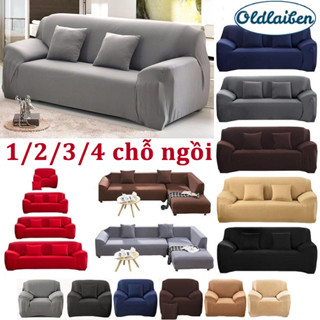 【Oldlaiben Vỏ ghế sofa,bọc ghế sofa trơn,Vải siêu căng,Chống Trượt Vỏ Bọc Ghế,Phong cách đa dạng(1/2/3/4 chỗ ngồi)