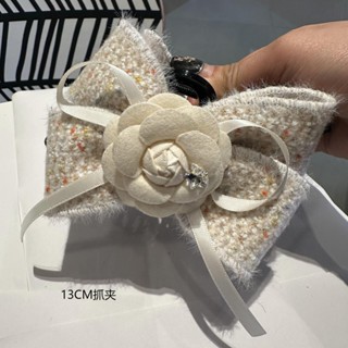  Kẹp tóc cá mập lớn bằng vải hoa trà chất lượng cao cho kiểu tóc updo thanh lịch của phụ nữ Hàn Quốc 