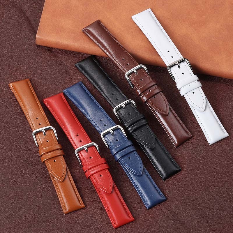 Dây đeo đồng hồ da thật 12-24mm Dây đeo đồng hồ da bò 12 13 14 15 16 17 18 19 20 21 22 23 24mm Dây đ