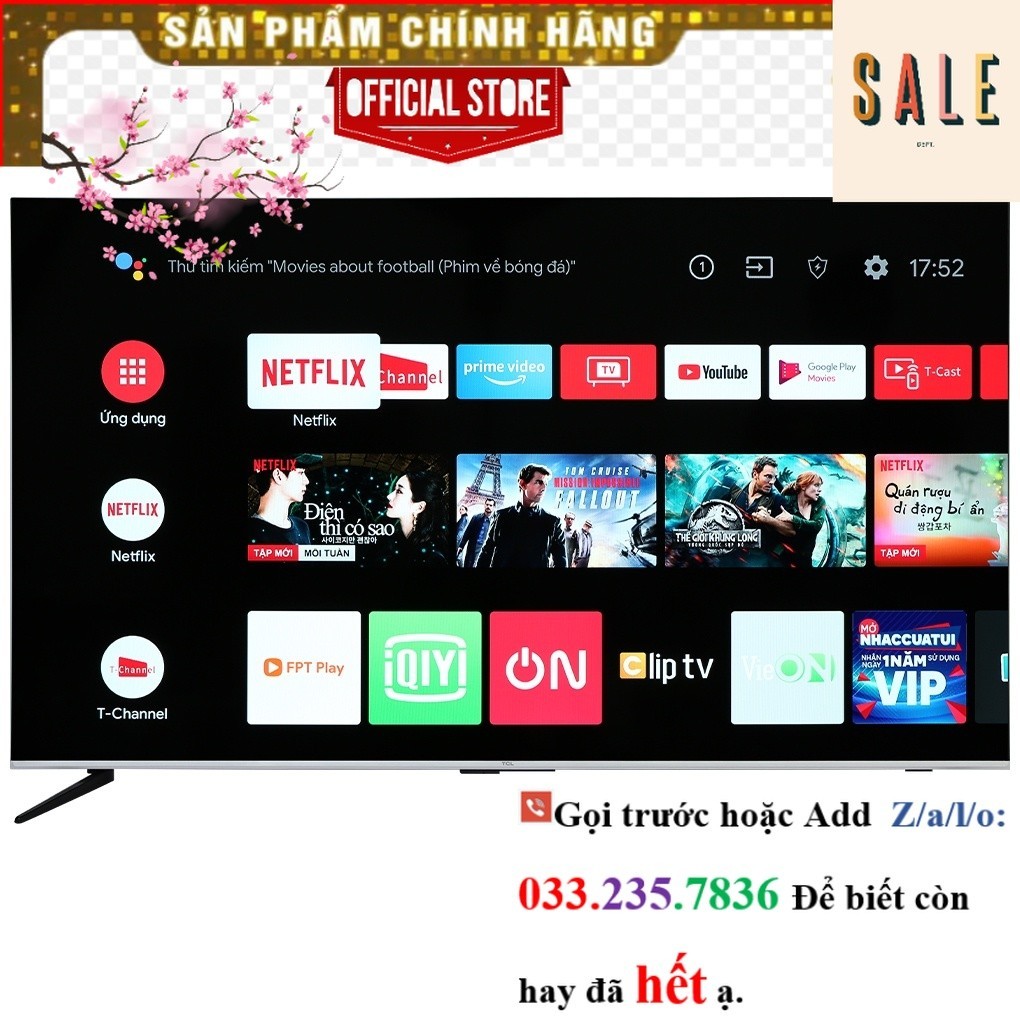 SỐC Android Tivi TCL 65P737 4K 65 inch