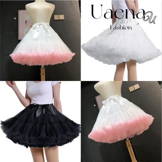 Uaenau Vintage Petticoat Cosplay Swing Tutu Váy Rockabilly Boneless Underskirt