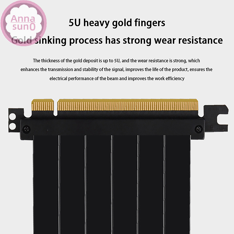 Annasun Full Speed PCIE 3.0 4.0 16x Riser Cable Card Đồ họa Cáp nối dài PCIE Express GPU Mở rộng Car