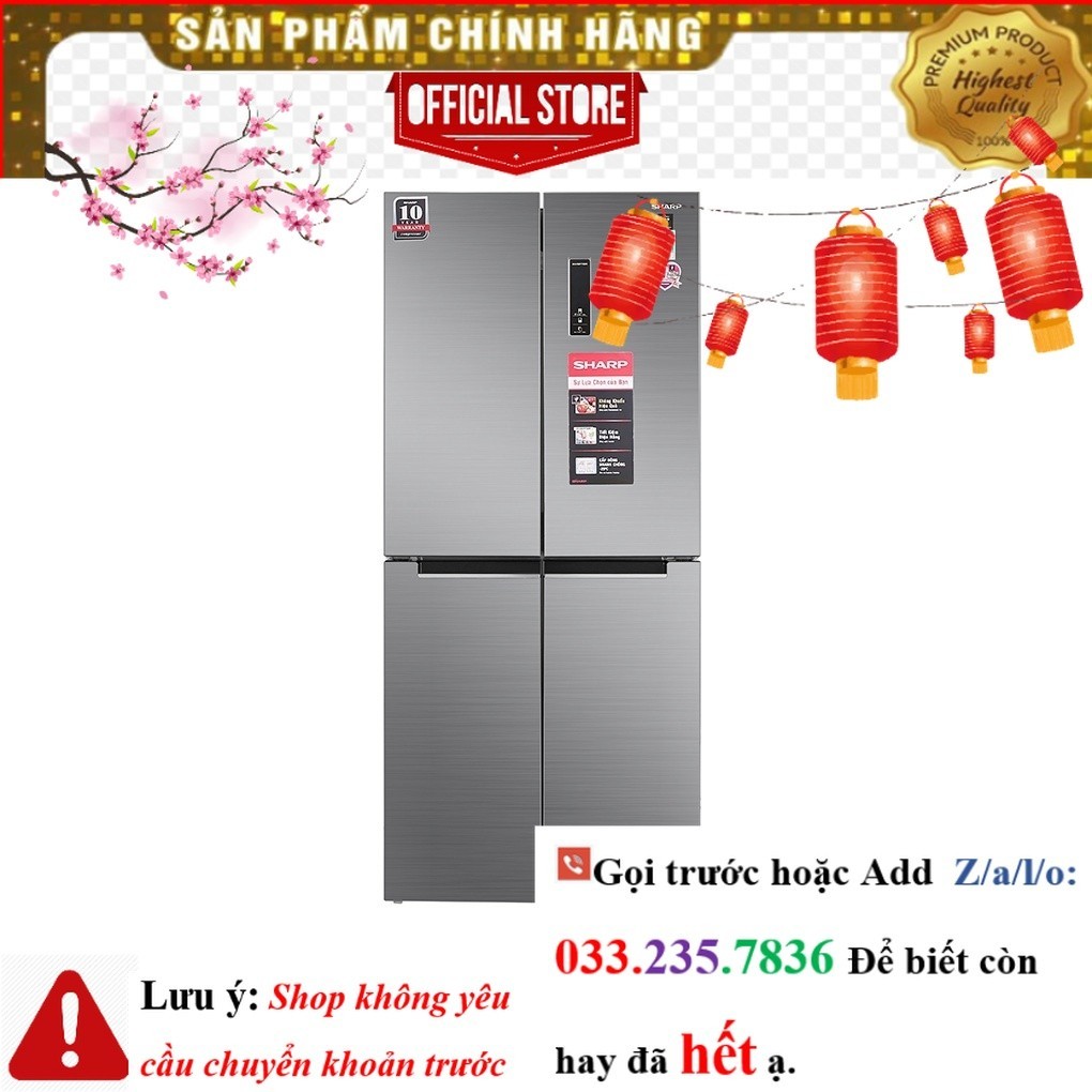 Tủ lạnh Sharp Inverter 401 lít SJ-FXP480V-SL <NEw<