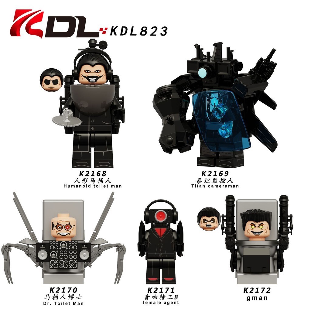 Skibidi Khối Xây Dựng Titan Cameraman Nhân Vật Đồ Chơi Minifigures Dr.Toilet Man