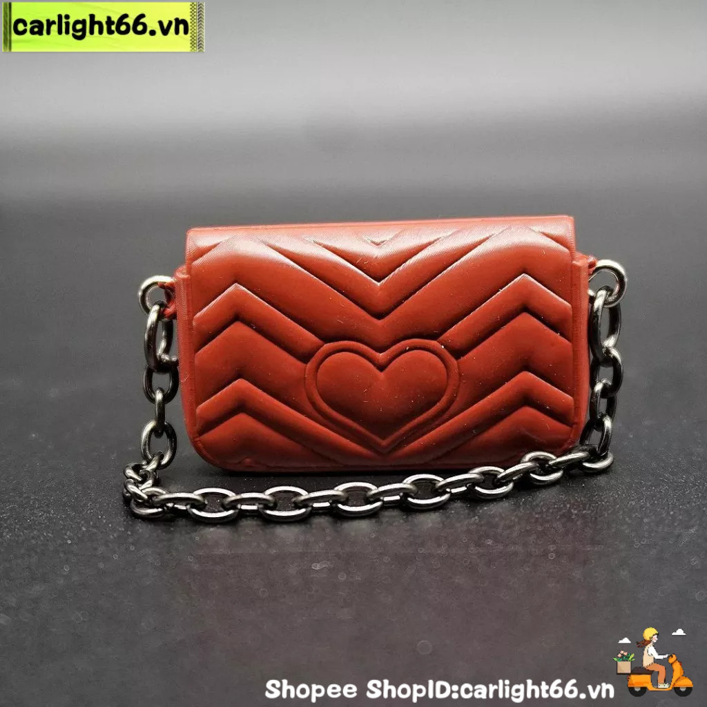 Mô hình túi xách / túi có dây đeo cho nhà búp bê 1:12,Túi Xách Mini Đựng Trang Sức Búp Bê Barbie Dễ Thương Xinh Xắn