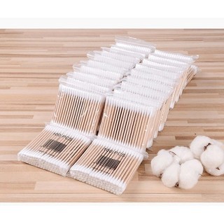 Bịch Tăm Bông 100 Que Thân Gỗ (Thân Thiện Với Môi Trường)