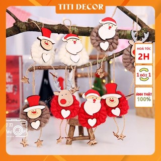 Người tuyết, tuần lộc bông trang trí Noel, nhà cửa, cửa hàng, decor chụp ảnh