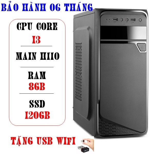 Cây máy tính H110 CPU Core I3 6100 | Ram 8GB | SSD 240GB