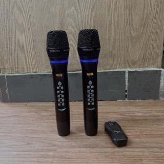 Micro Mixer không dây 2 micro Rayco S311B plus+ dùng cho mọi Loa, Loa Bluetooth, jack 3.5 -bảo hành 12 tháng