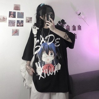 Hoạt Hình Anime In Cổ Tròn Nữ Tay Ngắn Mùa Hè Hàn Quốc Rời Thường Ngày Hàng Đầu Instagram Thời Trang