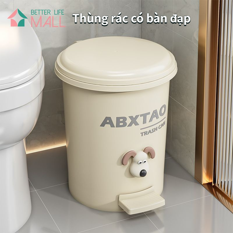 Thùng Đựng Rác Có Nắp Đậy Sức Chứa Lớn Màu Sắc Xinh Xắn Tiện Dụng Cho Phòng Khách / Phòng Ngủ / Nhà Bếp