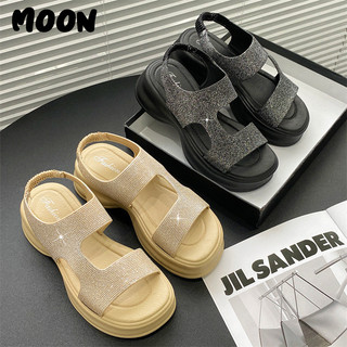 MOON dép sandal nữ giày sandal nữ dép đế cao thời trang Lịch lãm Nhẹ Hiện đại Đẳng cấp FDL242093U 10Z240306