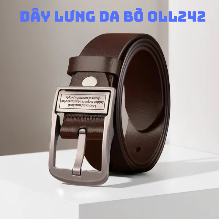[Có sẵn] Dây lưng nam khóa xoay, da bò,Dây lưng nam giá tốt phong cách trẻ trung lịch lãm OLL242 Olala 86