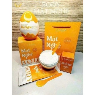Kem Body Trứng Mật Nghệ Queenie Skin Chính Hãng-Tặng Tắm trắng