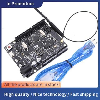 Dành Cho UNO R3 WiFi ATmega328P + WiFi + ESP8266 NodeMCU Bộ Nhớ 32MB USB-TTL CH340G Cho Arduino Với Cáp USB Ăng Ten WiFi 2.4G