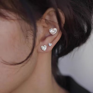  Hình Trái Tim Bông Tai Từ Tính Cho Nam Nữ Trẻ Em Nam Châm Kẹp Tai Bông Tai Trắng Pha Lê Đá Bông Tai Kẹp Không Lỗ Tai Không Xuyên Trang Sức 