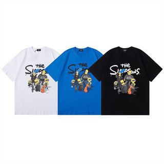 Xu Hướng Cổ Điển 6BA68GA Cặp Đôi Thời Trang Cotton Áo Phông Simpson In Thể Thao Tay Ngắn Áo Plus Kích Thước Unisex