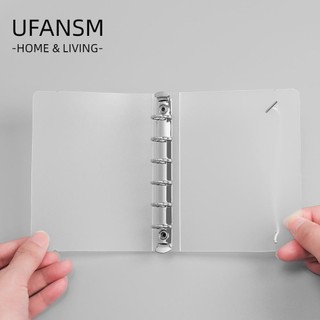 UFANSM Bọc Sổ Tay Bằng Nhựa Phong Cách Vintage Có Thể Nạp Đầy Tiện Lợi A4/B5/A5/A6/A7