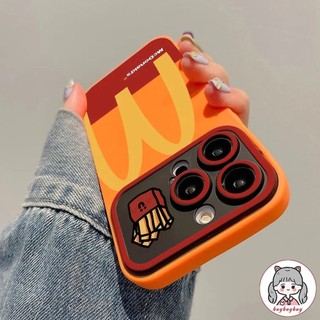Ốp điện thoại khoai tây chiên kiểu Pháp thời trang McDonald 's Tương thích cho IPhone 11 15 14 13 12 Pro Max X XR 14 8 7 Plus SE Ốp lưng bảo vệ toàn bộ ống kính Ốp lưng TPU mềm