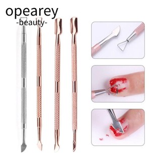 opearey 1 Máy Tính Tẩy Sơn Móng Tay Làm Đẹp Thép Không Gỉ Dụng Cụ Làm Móng Tay Cuticle Pusher