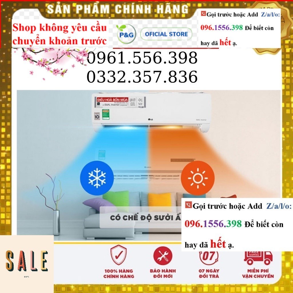 <New< Điều hòa LG 9000 BTU inverter 2 chiều B10API, mới 100%, hàng chính hãng - Mới 100% sm