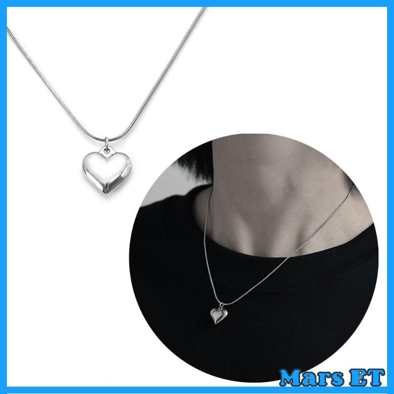 Titanium Steel  Heart Pendant Necklaces Heart Necklace Long Chain Love Necklaces
