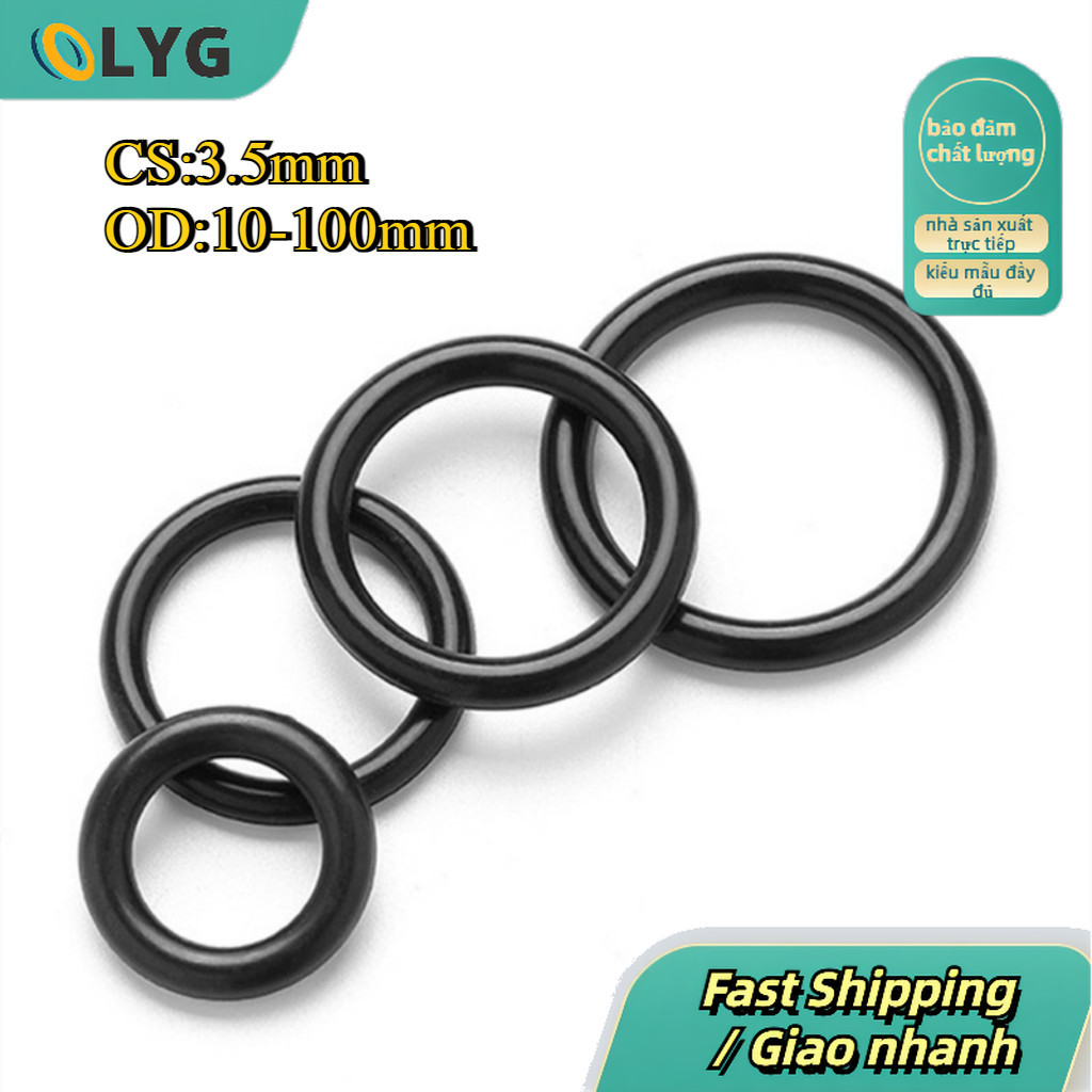 Vòng đệm cao su oring/ gioăng NBR CS3.5mm * OD10*100mm