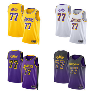 Los Angeles Lakers 77 Luka Doncic Jersey Thêu Áo Bóng Rổ Thời Trang Cho Nam