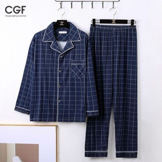 Bộ Đồ Ngủ Nam Cotton Dài Tay Mới plus Size Cao Cấp Mặc Ở Nhà