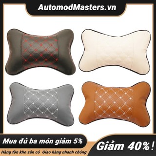 Gối Tựa Đầu Bằng Da PU Mềm Mại Gắn Ghế Ngồi Xe Hơi