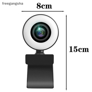 [FREG] Webcam 1080P Mini Camera Full HD Webcam With Ring Fill Light Microphone USB Live Broadcast For Youtube PC Laptop Video Shoog FDH