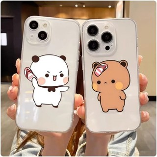 Dành Cho Samsung S24 S23 S22 S21 S20 Ultra Plus case Cặp Đôi Gấu Hoạt Hình Trong Suốt Ốp Lưng Dễ Thương